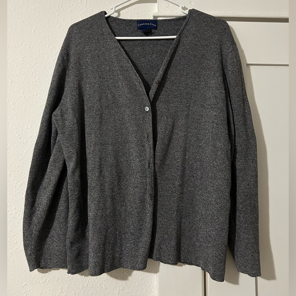 Charter club 100% cotton cardigan